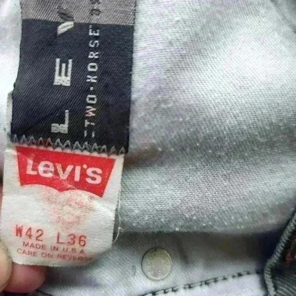 Levi's Vintage Black Leather Tab Jeans